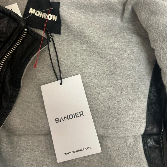 🖤 City Chic: Monrow Flatiron Puffer Vest w/ Faux Leather Trim – NWT Size S 🖤 - Picture 8 of 11